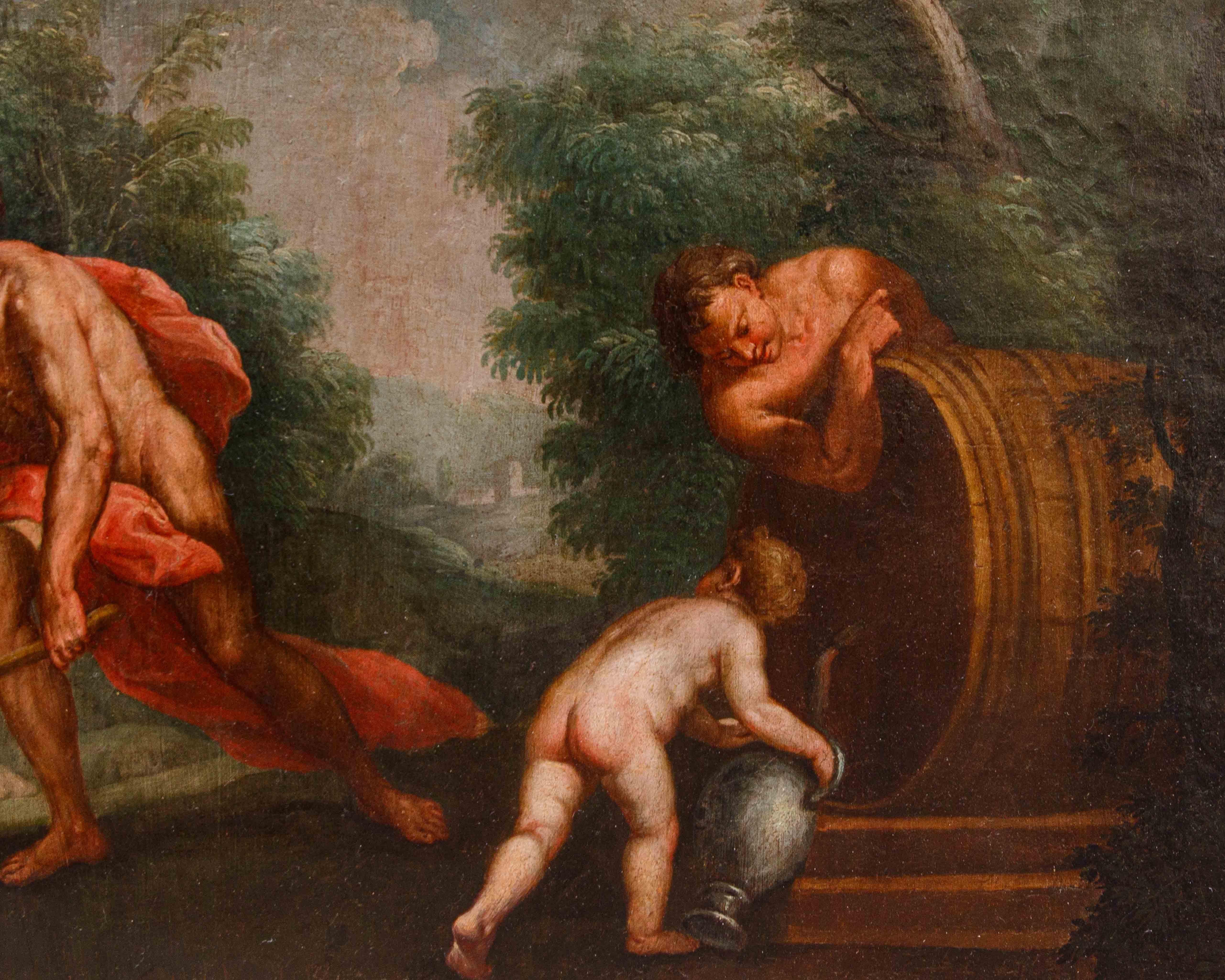 Huilé XVIIIe siècle, Période qui coïncide avec l'éducation de Bacchus en vente