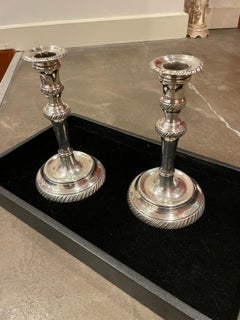 Pair of Silver Candlesticks, Venice, XVIIIc, c1770's, by Domenego Bertoli "D.B."