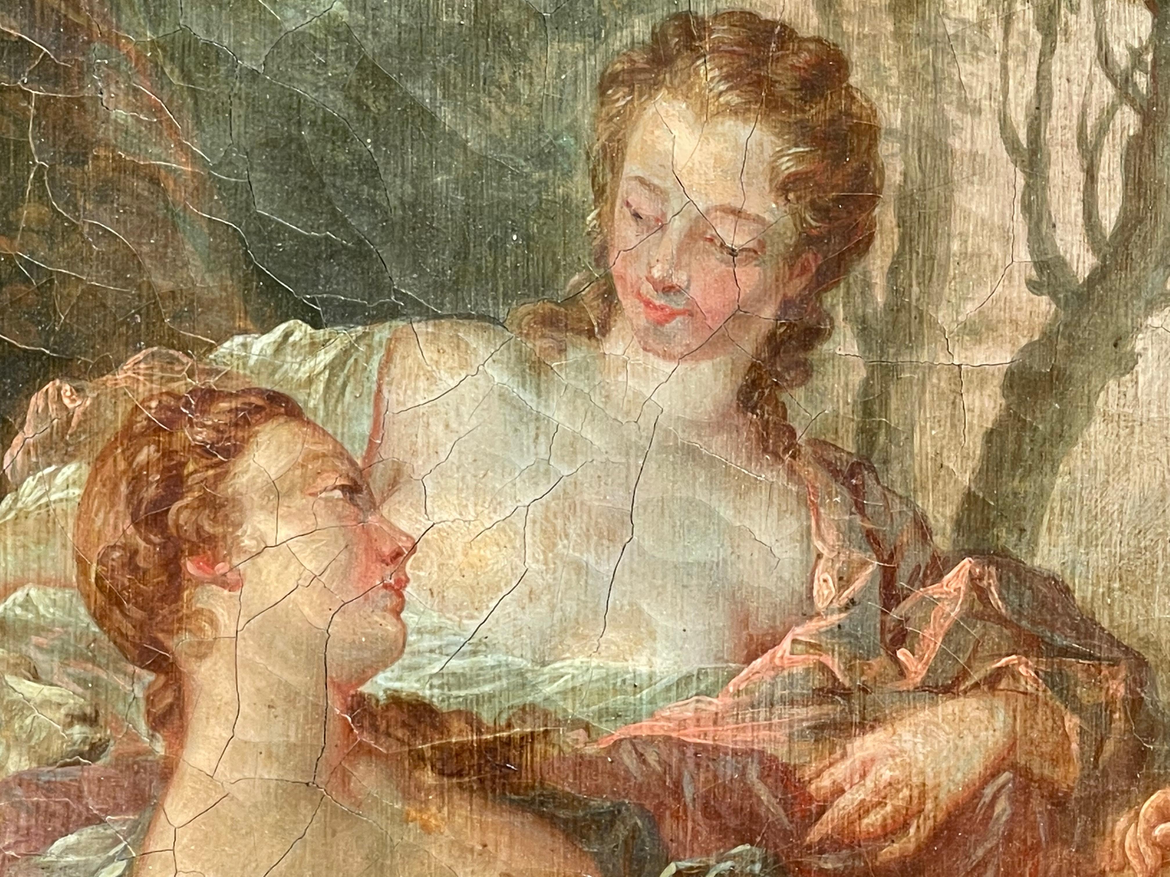 Painted 18th Century, Oil on Canvas « les Grâces »
