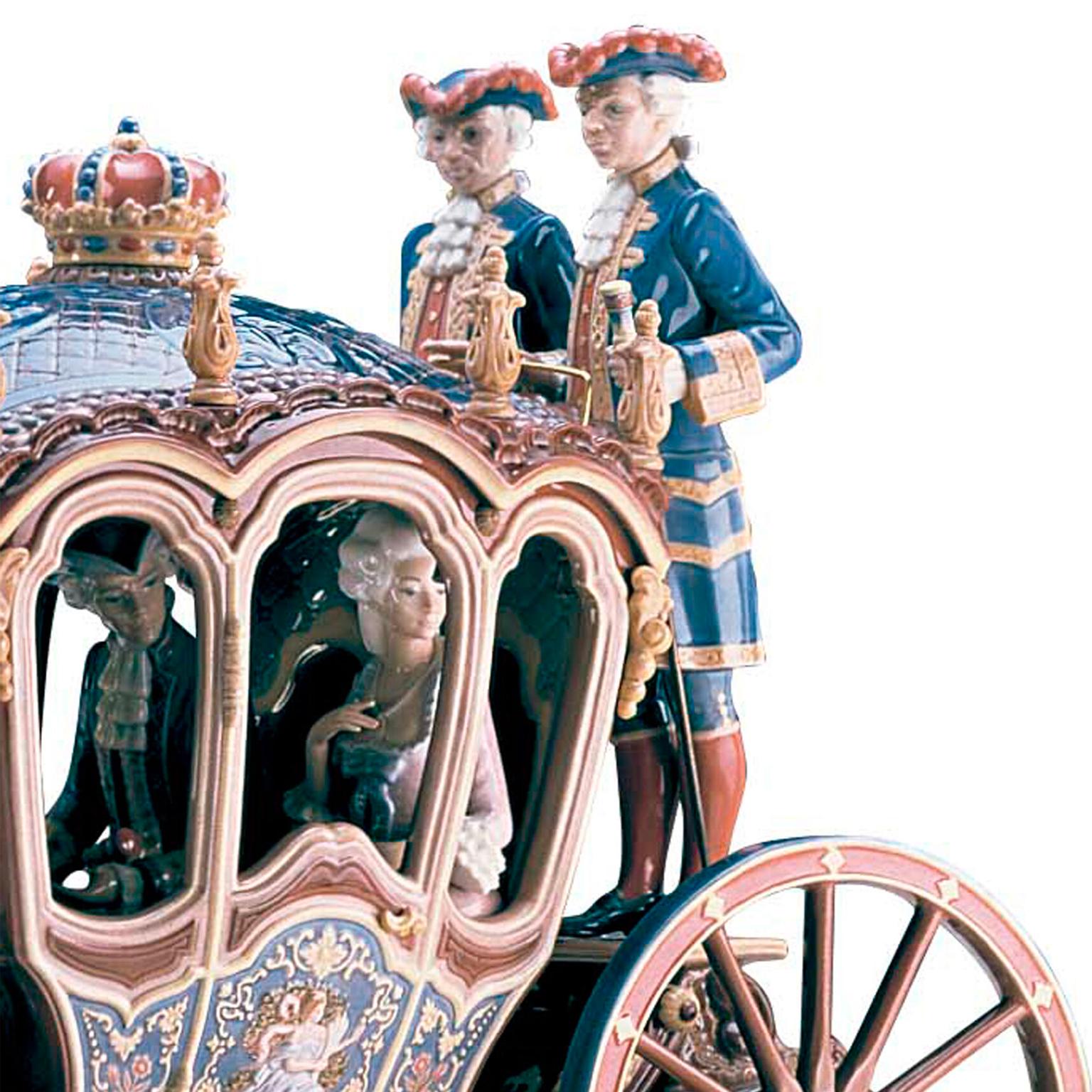 Baroque 18th Century Coach Sculpture, Limited Edition For Sale