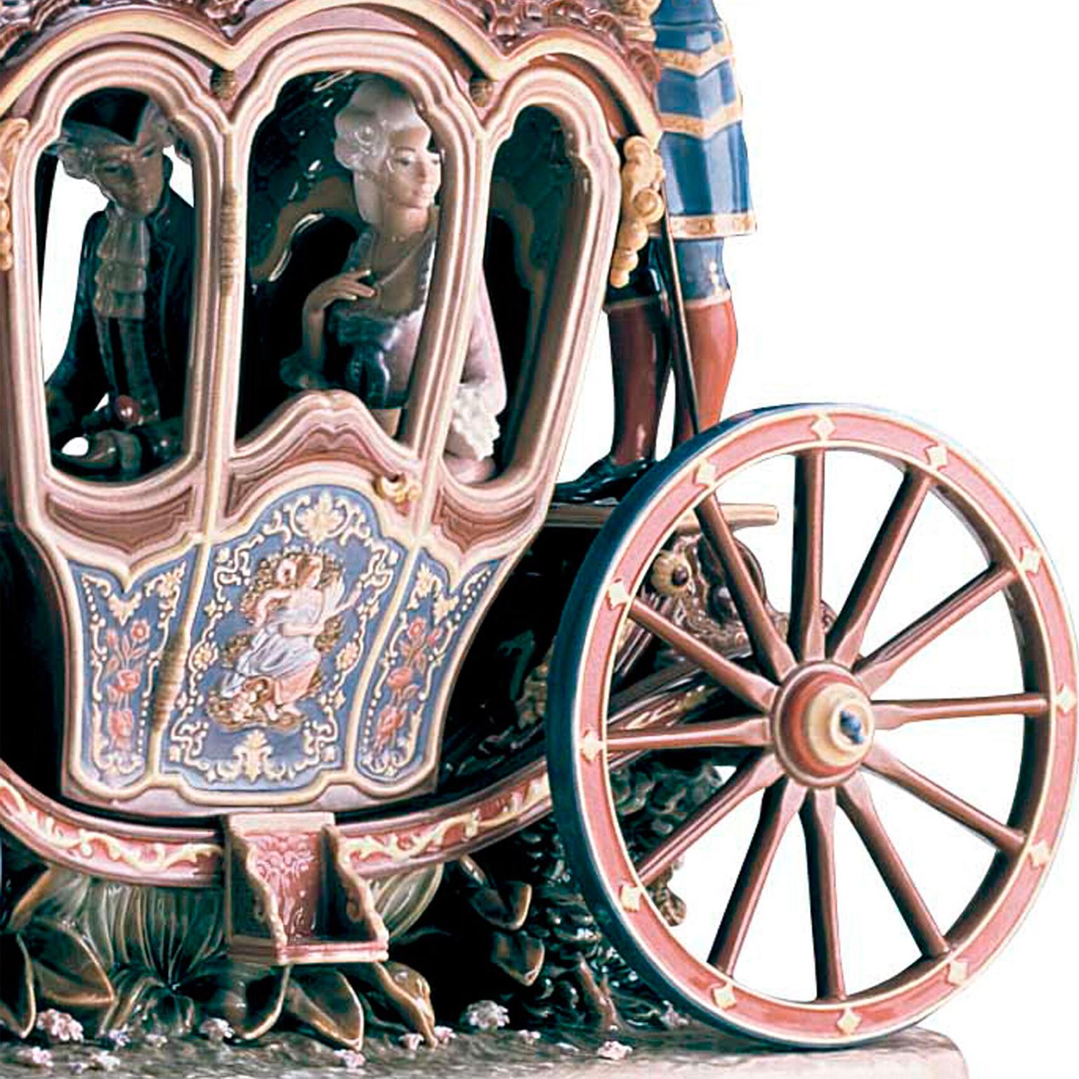 Spanish 18th Century Coach Sculpture, Limited Edition For Sale