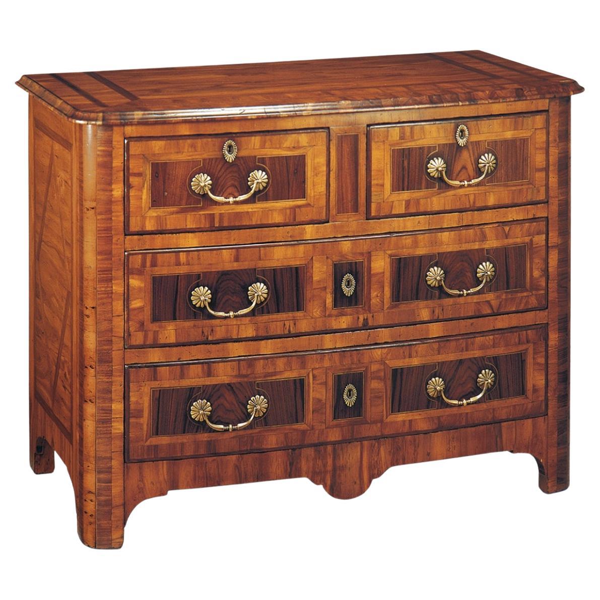 18th Century French Regency Style Chest with Beautiful Marquetry For Sale