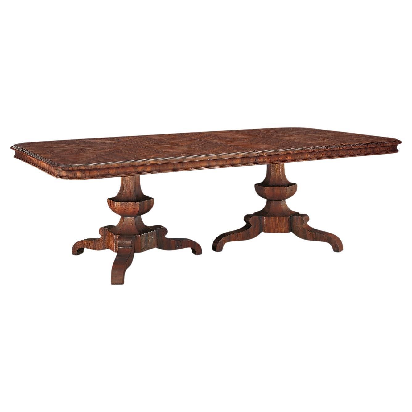 XVIIIth Century Inspired Palafoxiana Rectangular Table with Crossed Moldings For Sale