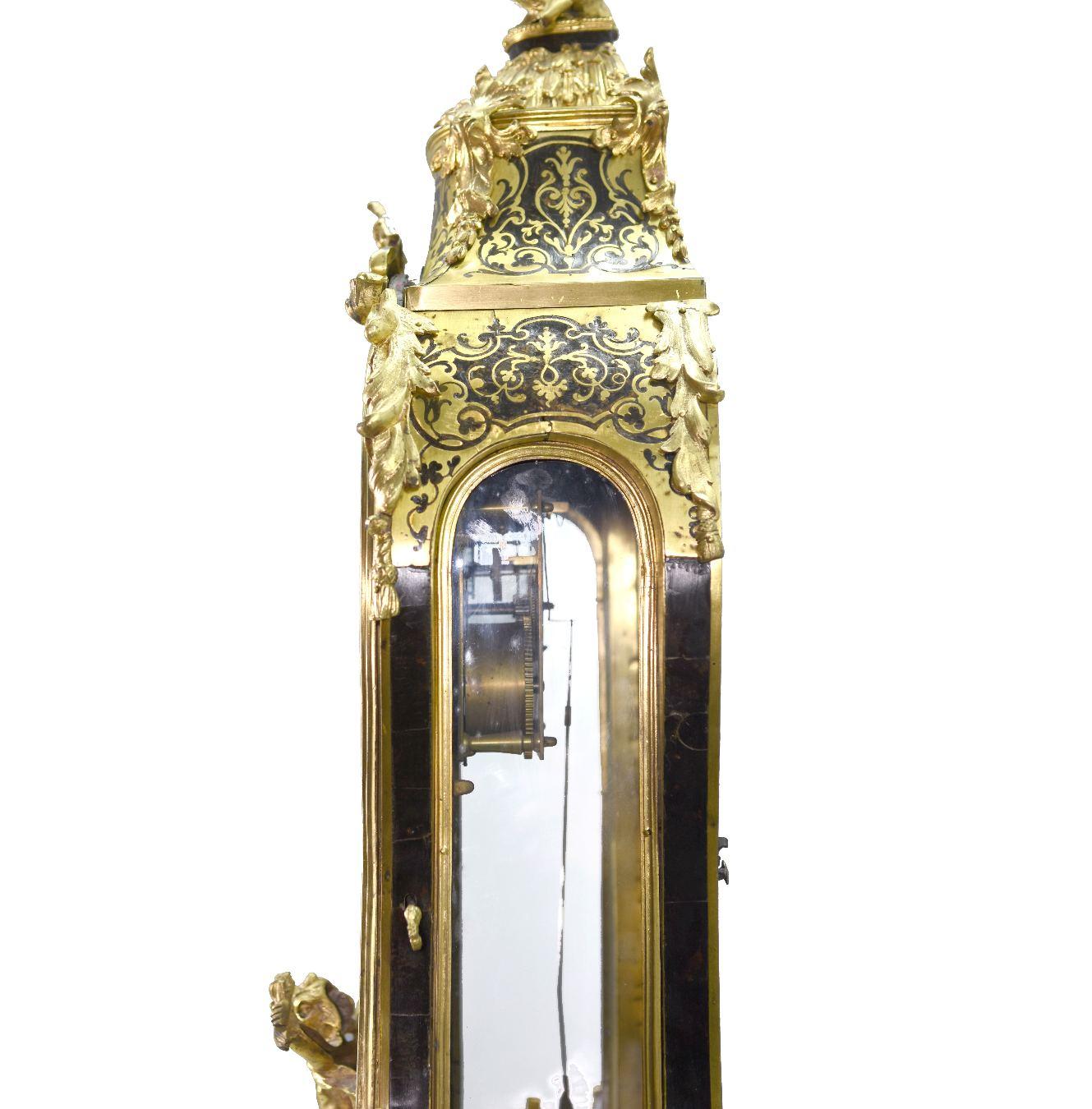 XVIIIth Cartel Clock Louis XV Boulle Marquetry For Sale 6