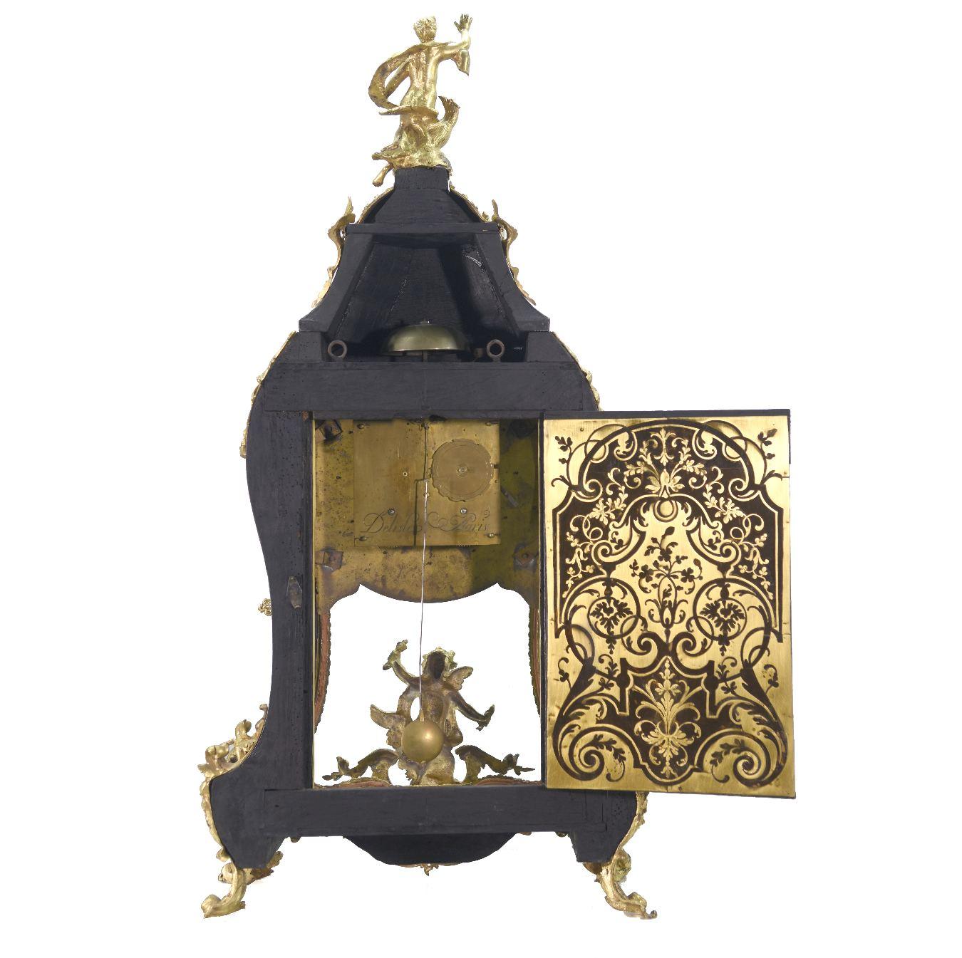 Louis XV.-Kaminuhr mit Boulle-Intarsien aus dem XVIII. Jahrhundert im Angebot 9