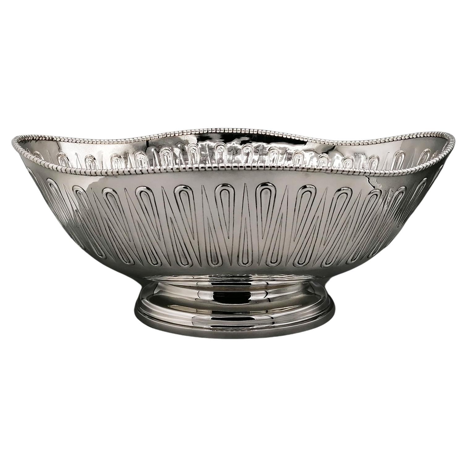 XX Centiry Italian Solid 800 Silver Centrepiece - Jatte For Sale
