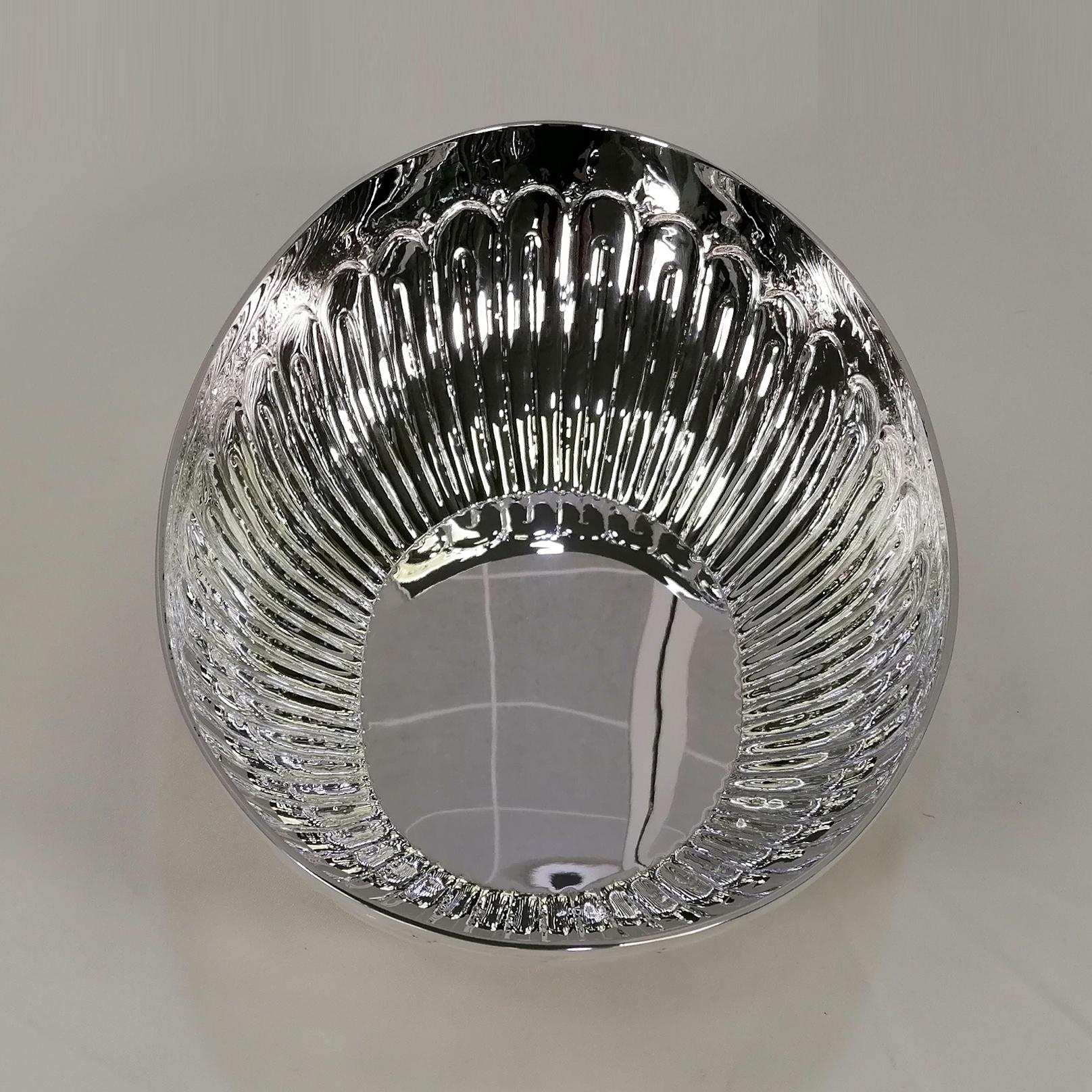 XX Centiry Italian Solid Silver Oval Centrepiece For Sale 9