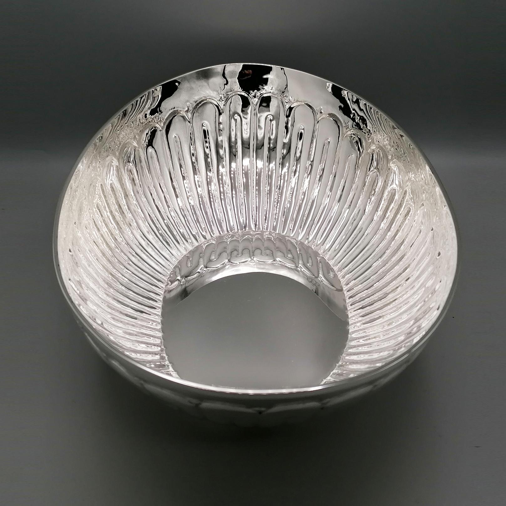 Fatto a mano XX Centiry Italian Solid Silver Oval Centrepiece in vendita