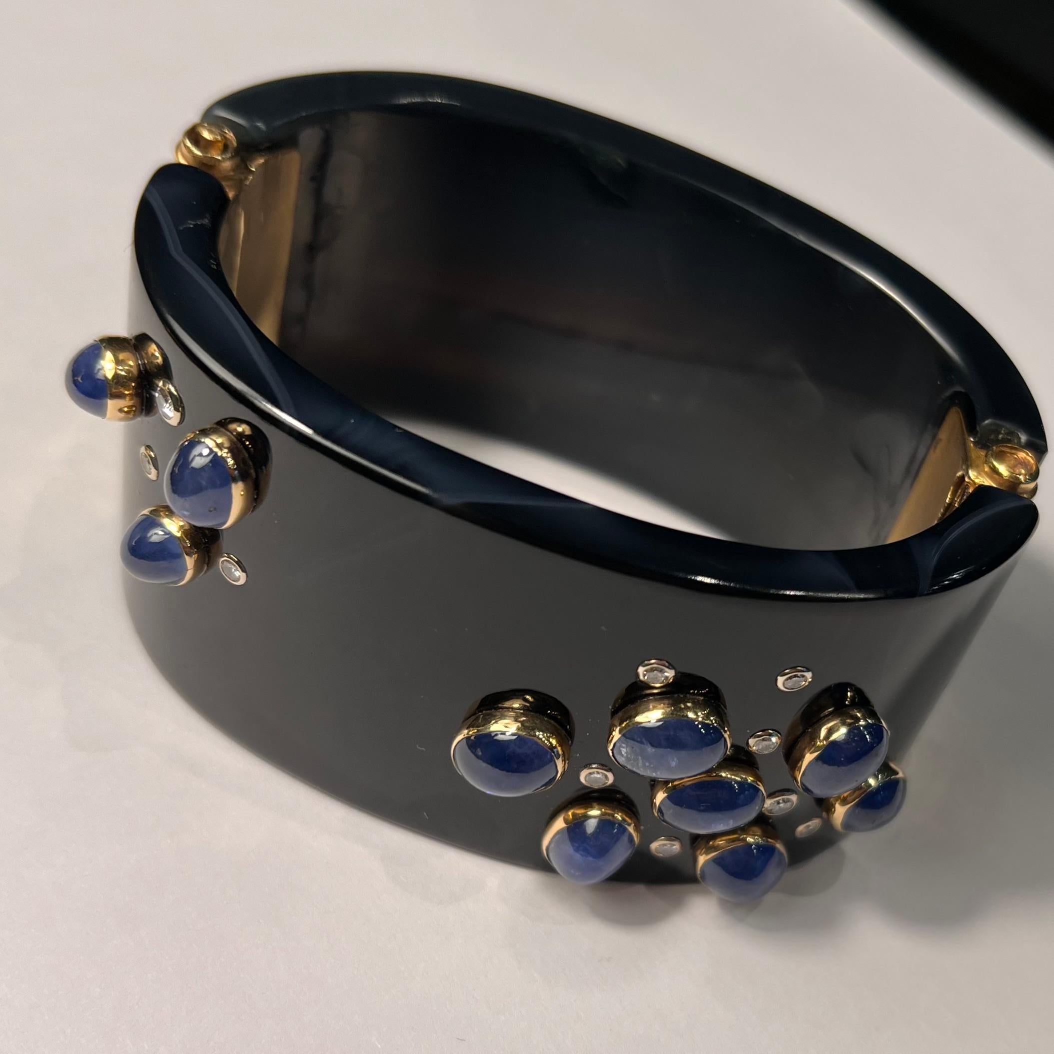 Taglio rotondo Bracciale in agata del XX secolo in vendita
