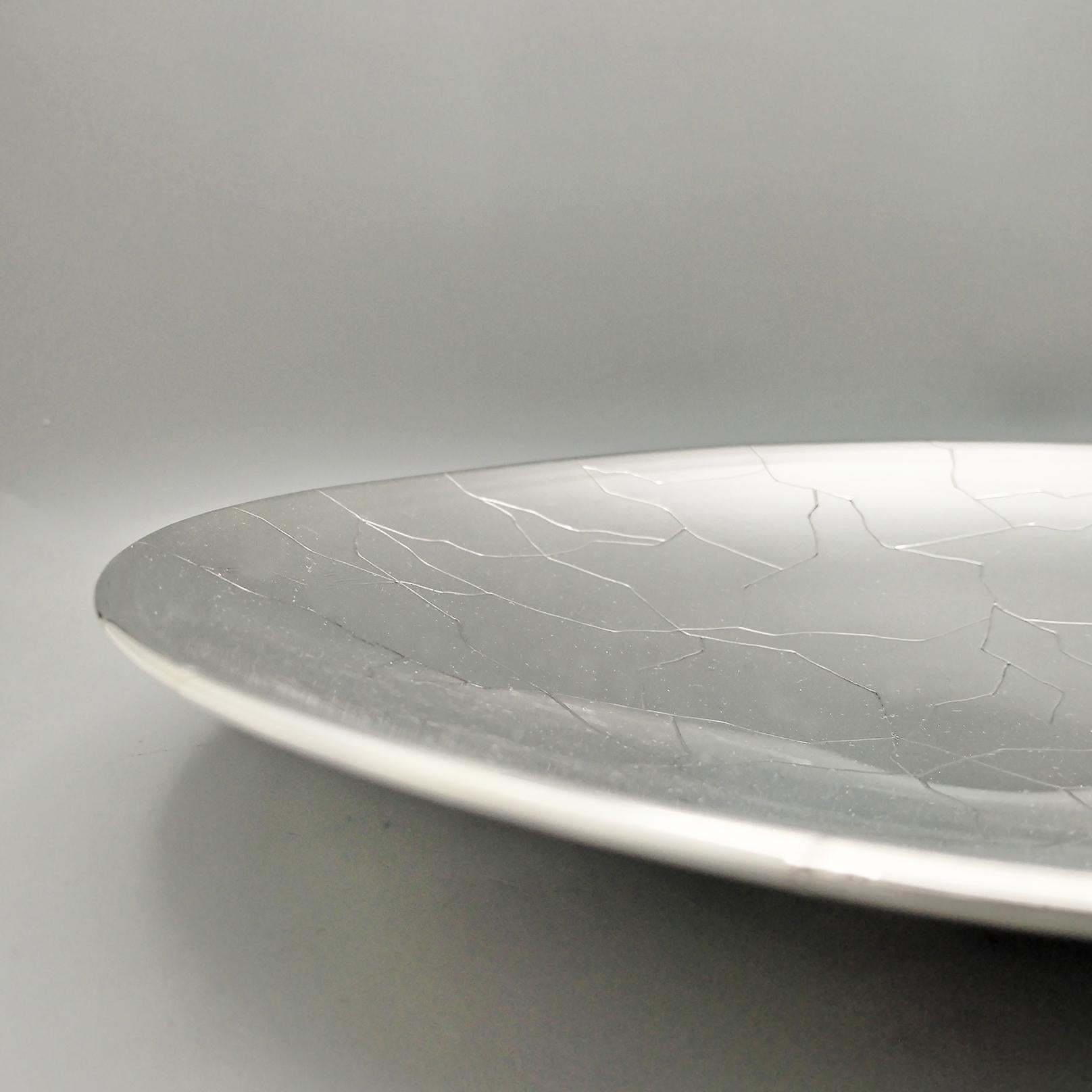 Fatto a mano XX Century Italian 800 Silver modern Dish 