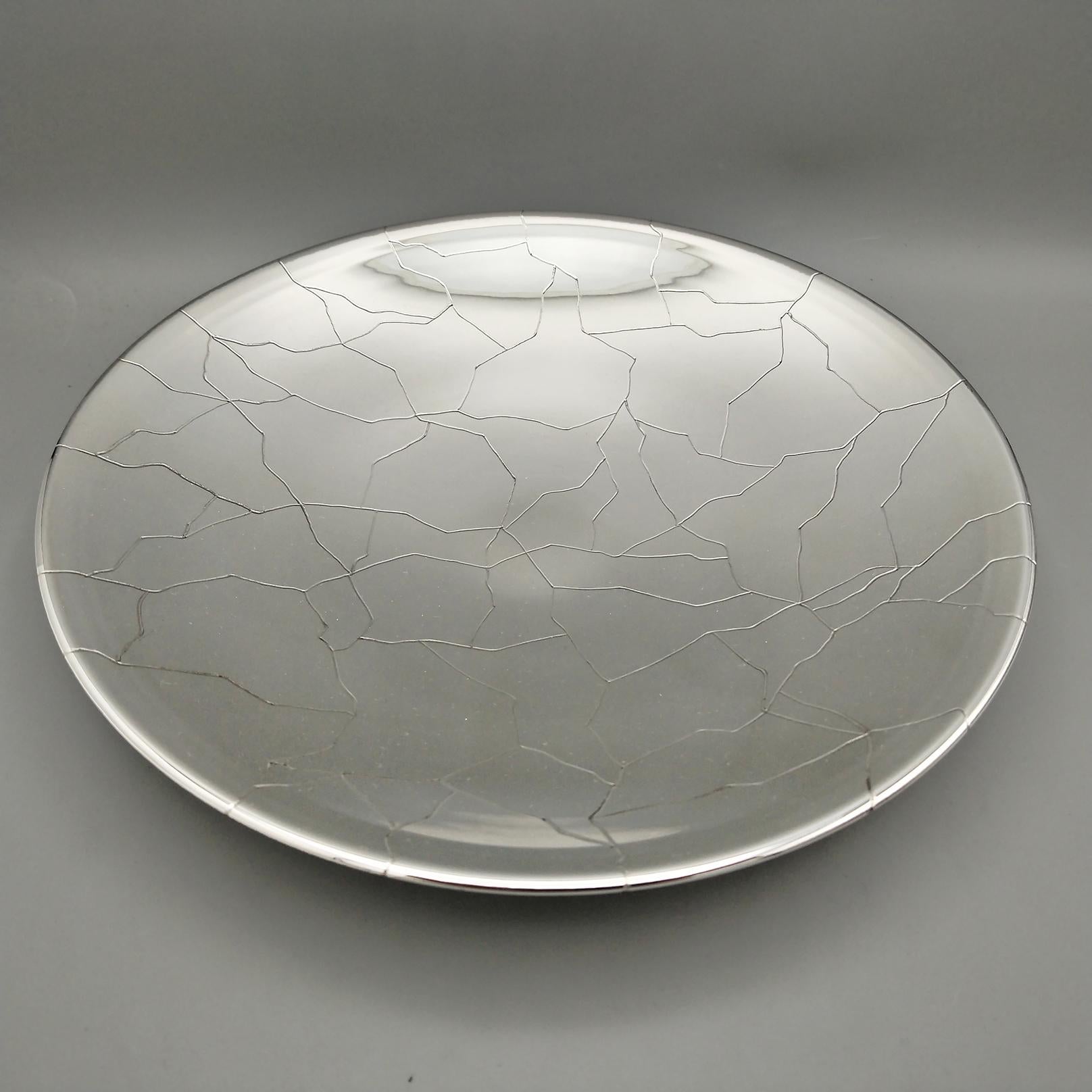 XX Century Italian 800 Silver modern Dish 