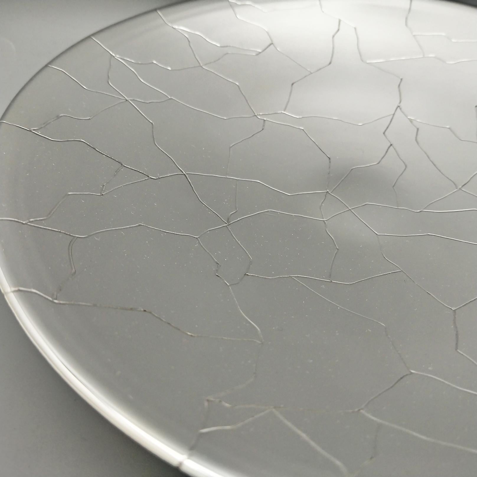 Periodo contemporaneo XX Century Italian 800 Silver modern Dish 