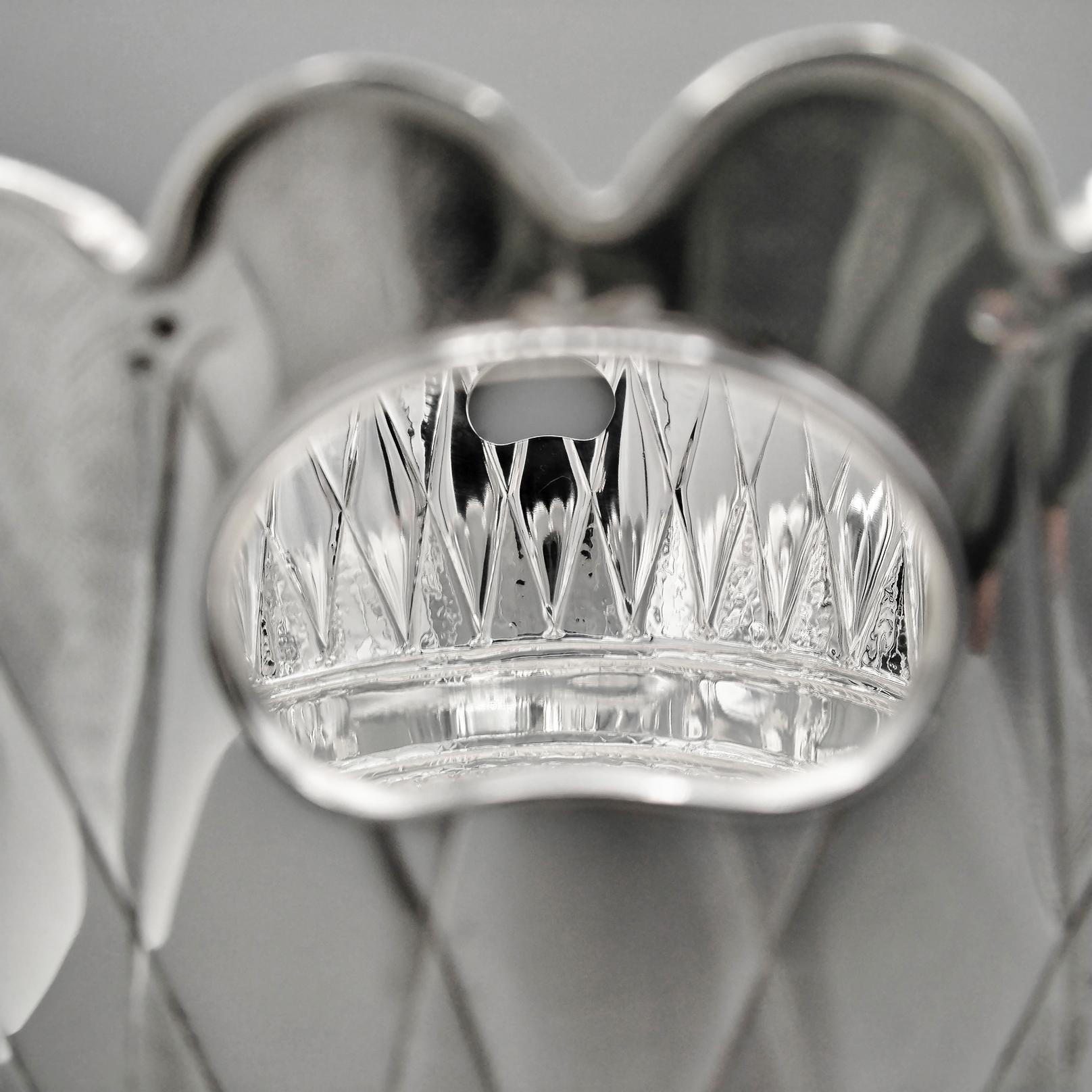 Cubo ovalado italiano del siglo XX de plata de ley maciza para chapagne en Excelente estado para la venta en VALENZA, IT