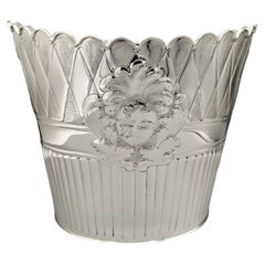 XX Century Italian Oval Solid Sterling Silver Chapagne Bucket