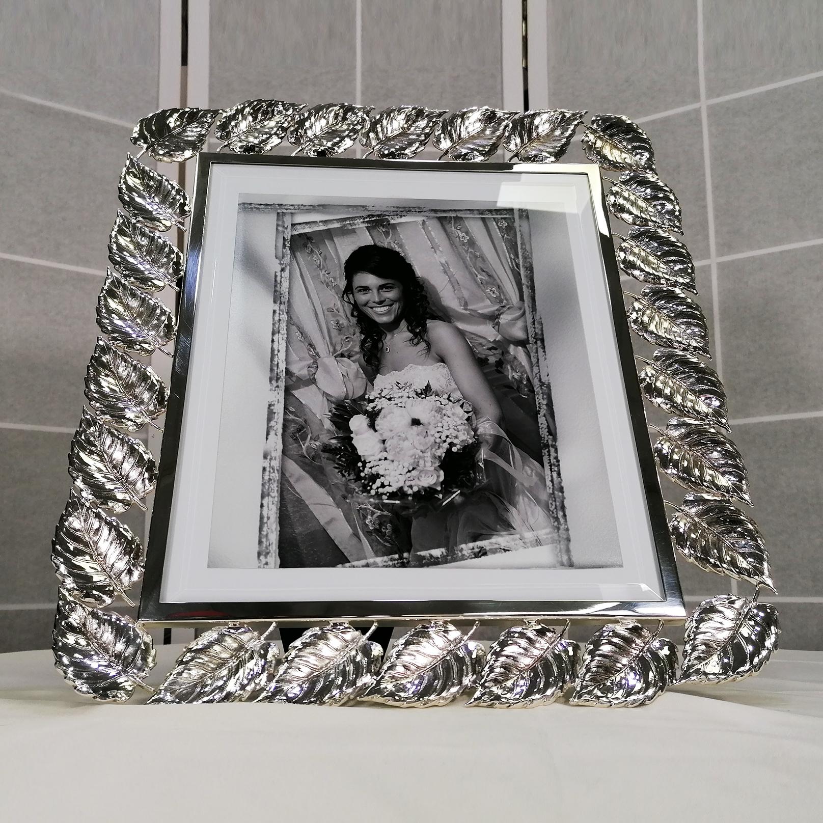 Other XX Century Italian Solid 800 Silver Picture Frame. For Sale
