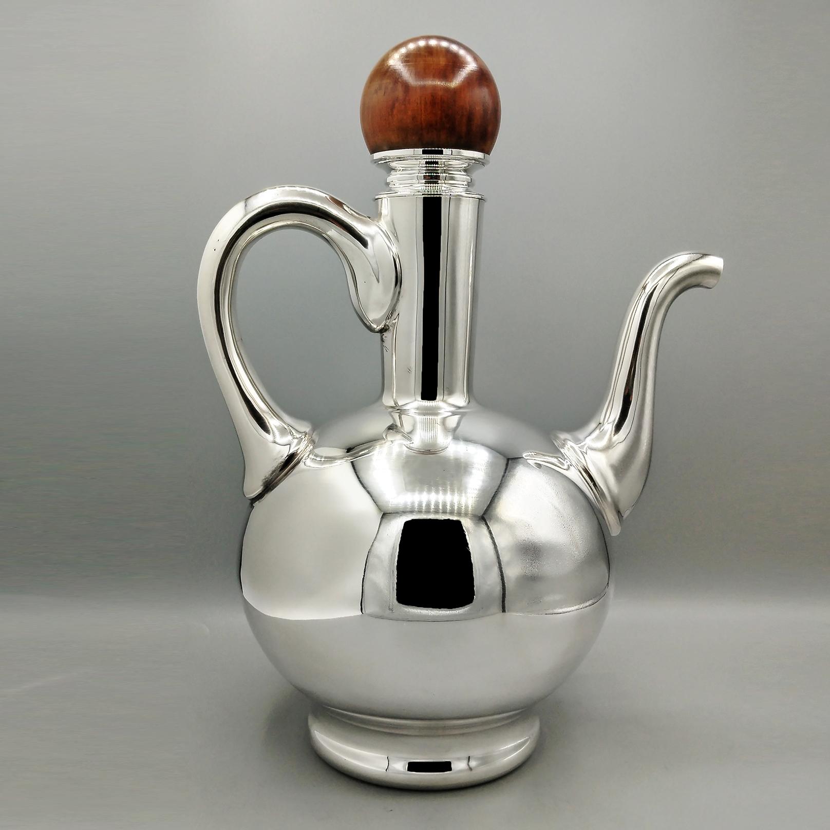 Late 20th Century XX Century italian solid 800 Silver pourer in vendita