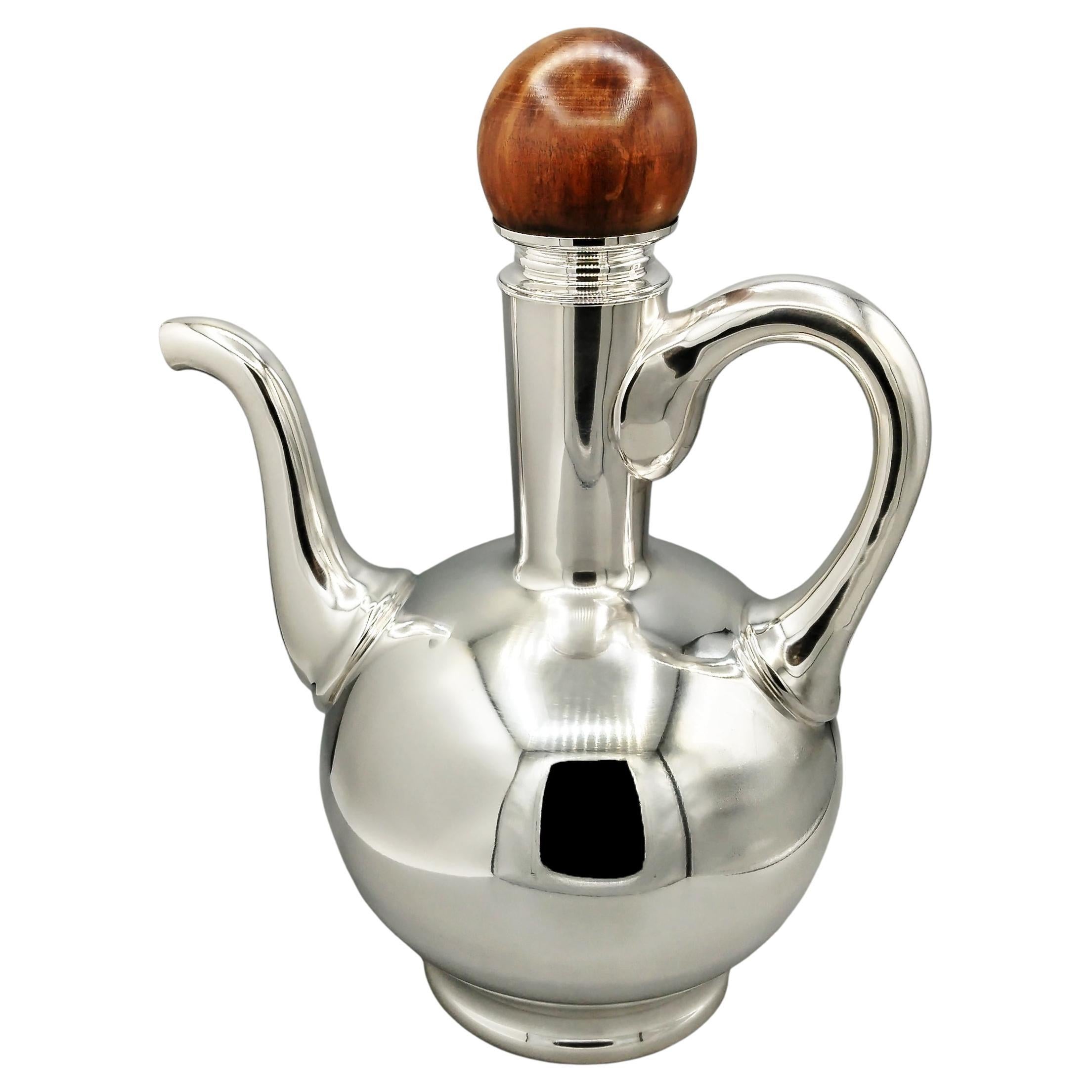 XX Century italian solid 800 Silver pourer in vendita