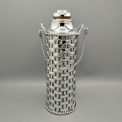 Thermos en argent massif 800 italien du XXème siècle