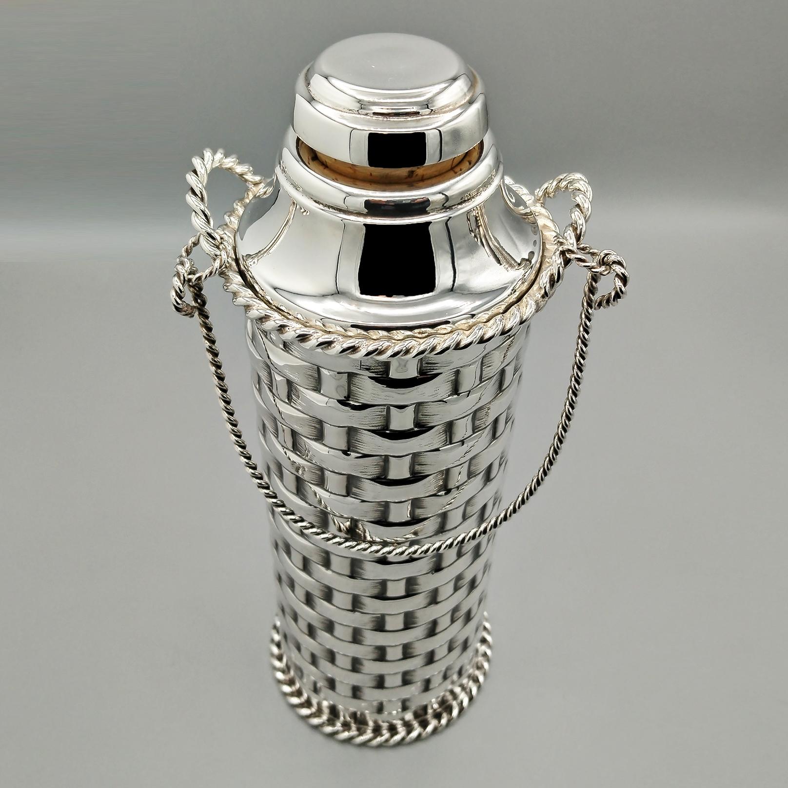 Termo de plata 800 maciza italiana del siglo XX Hecho a mano en venta