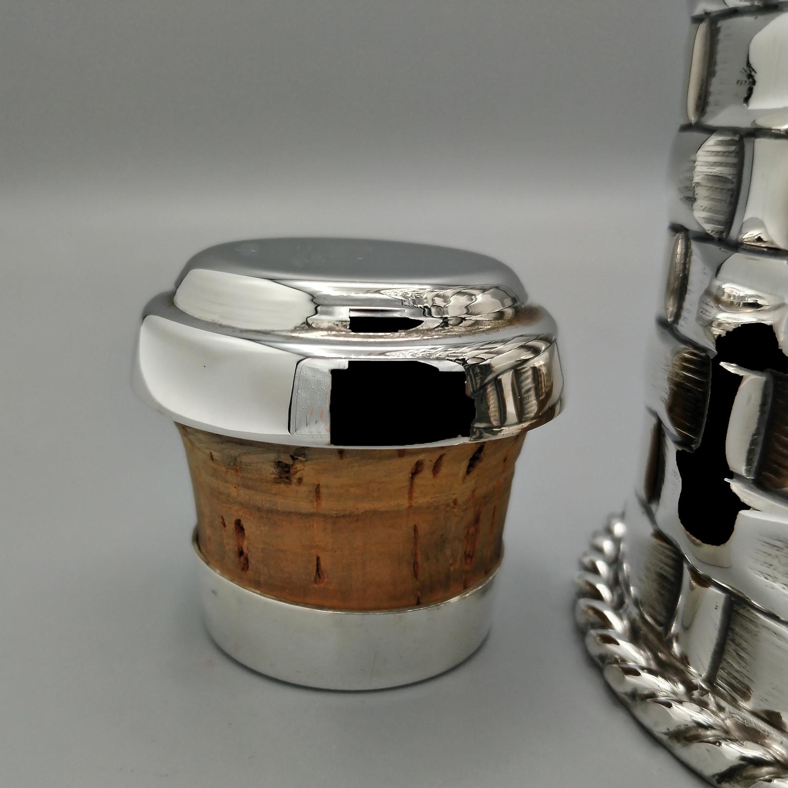 Termo de plata 800 maciza italiana del siglo XX en venta 1
