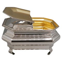 XX Century Italian Solid Silver 800 Two-compartment sugar bowl