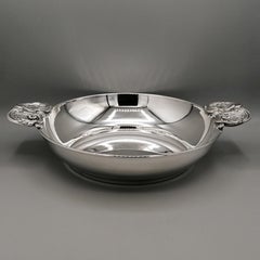 20th Century Italian Steling Silver Bowl with Handles