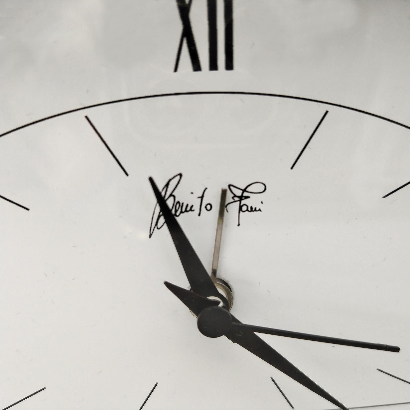 20th Century Italian Sterling Silver Art Deco Style Table Clock For Sale 4
