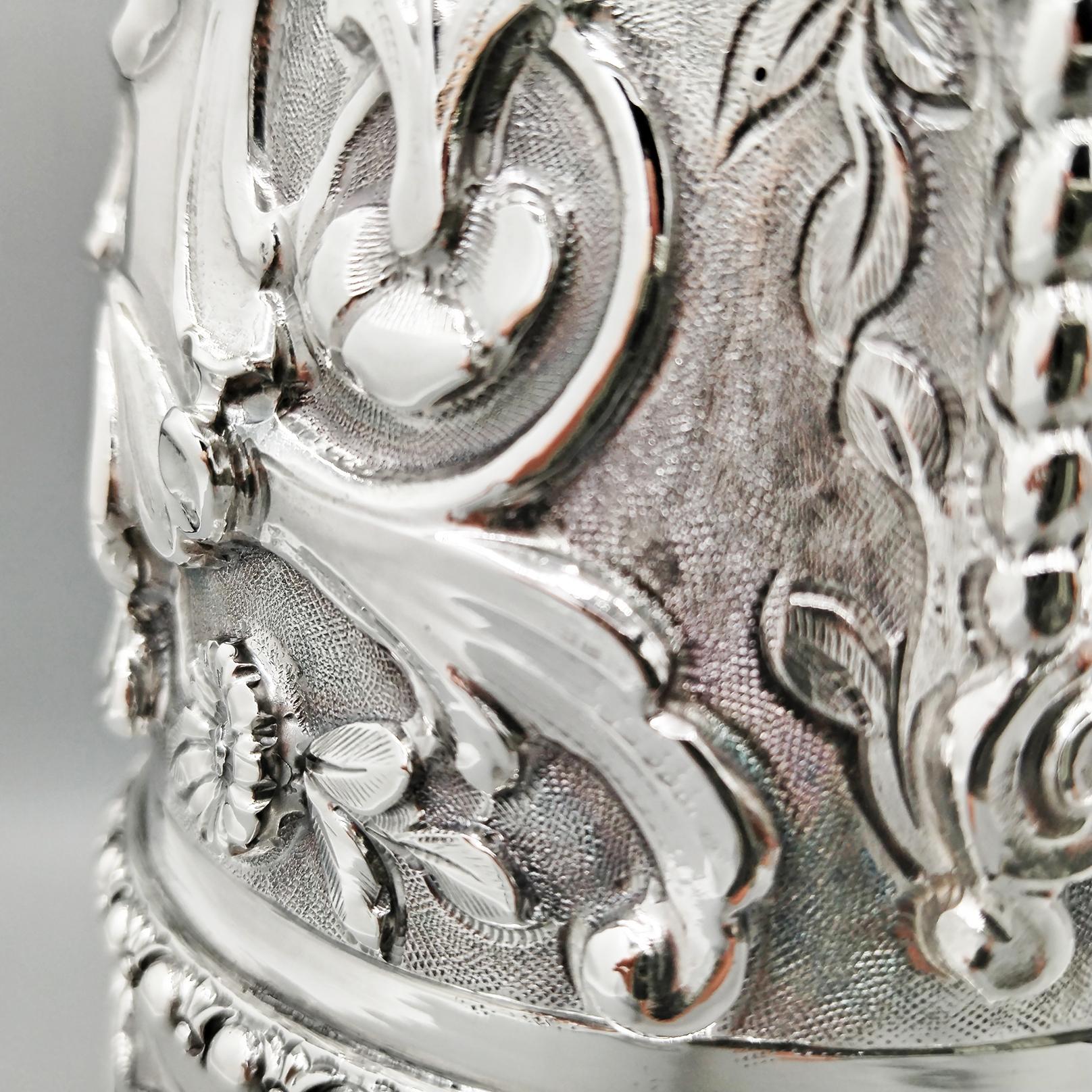 20. Jahrhundert Italienisches Sterlingsilber im Barockstil Coffepot im Angebot 6