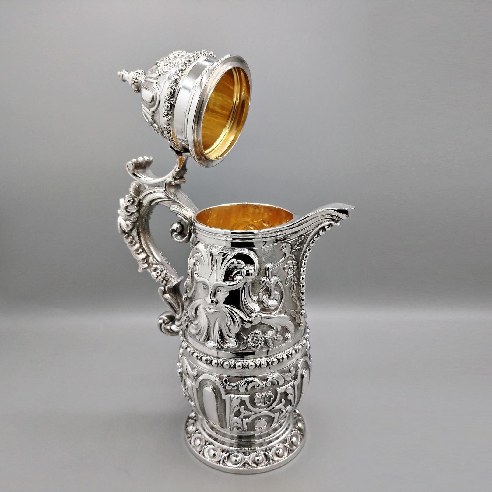 20. Jahrhundert Italienisches Sterlingsilber im Barockstil Coffepot im Angebot 7