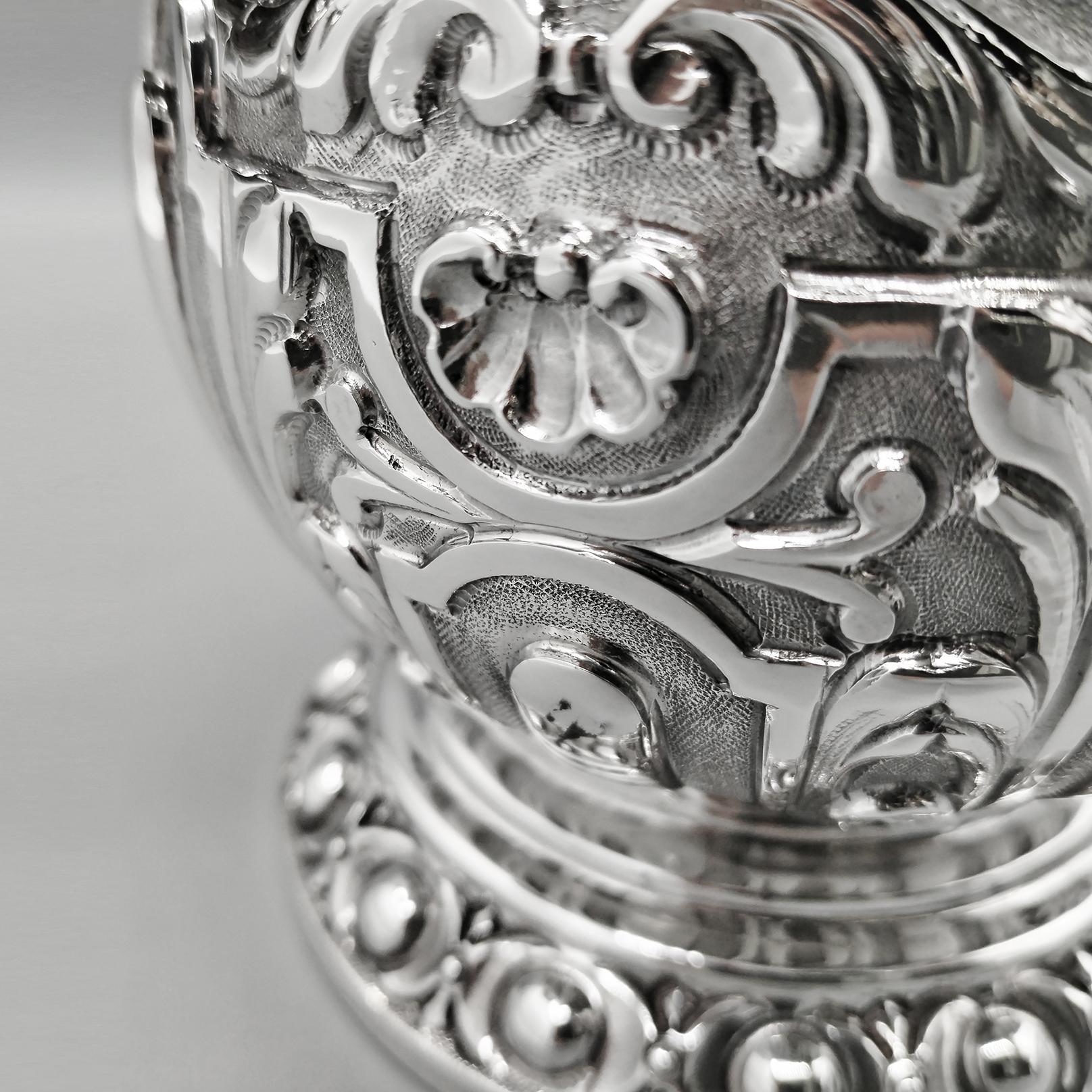 20. Jahrhundert Italienisches Sterlingsilber im Barockstil Coffepot (Late 20th Century) im Angebot