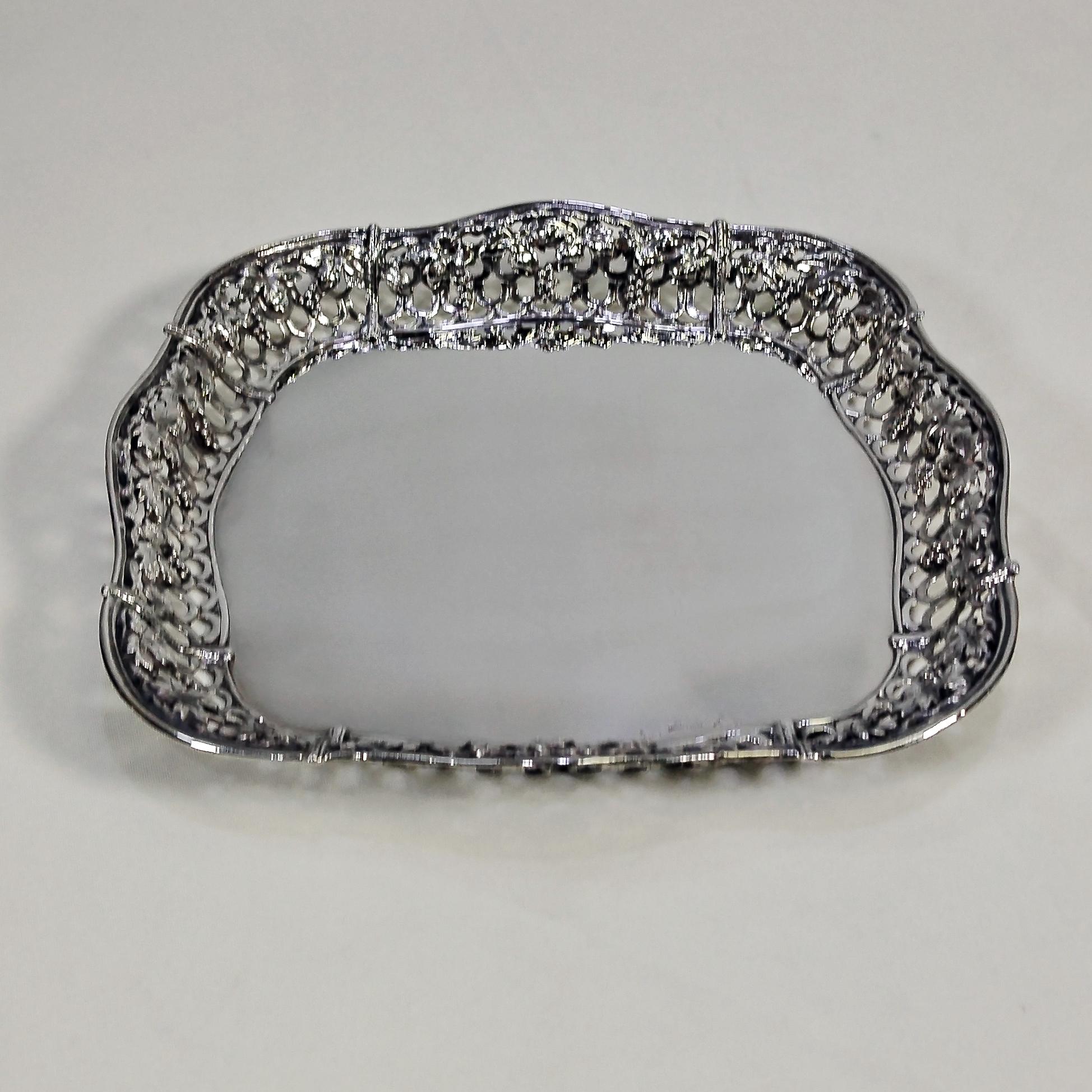 Cesta de plata de ley italiana del siglo XX en venta 2