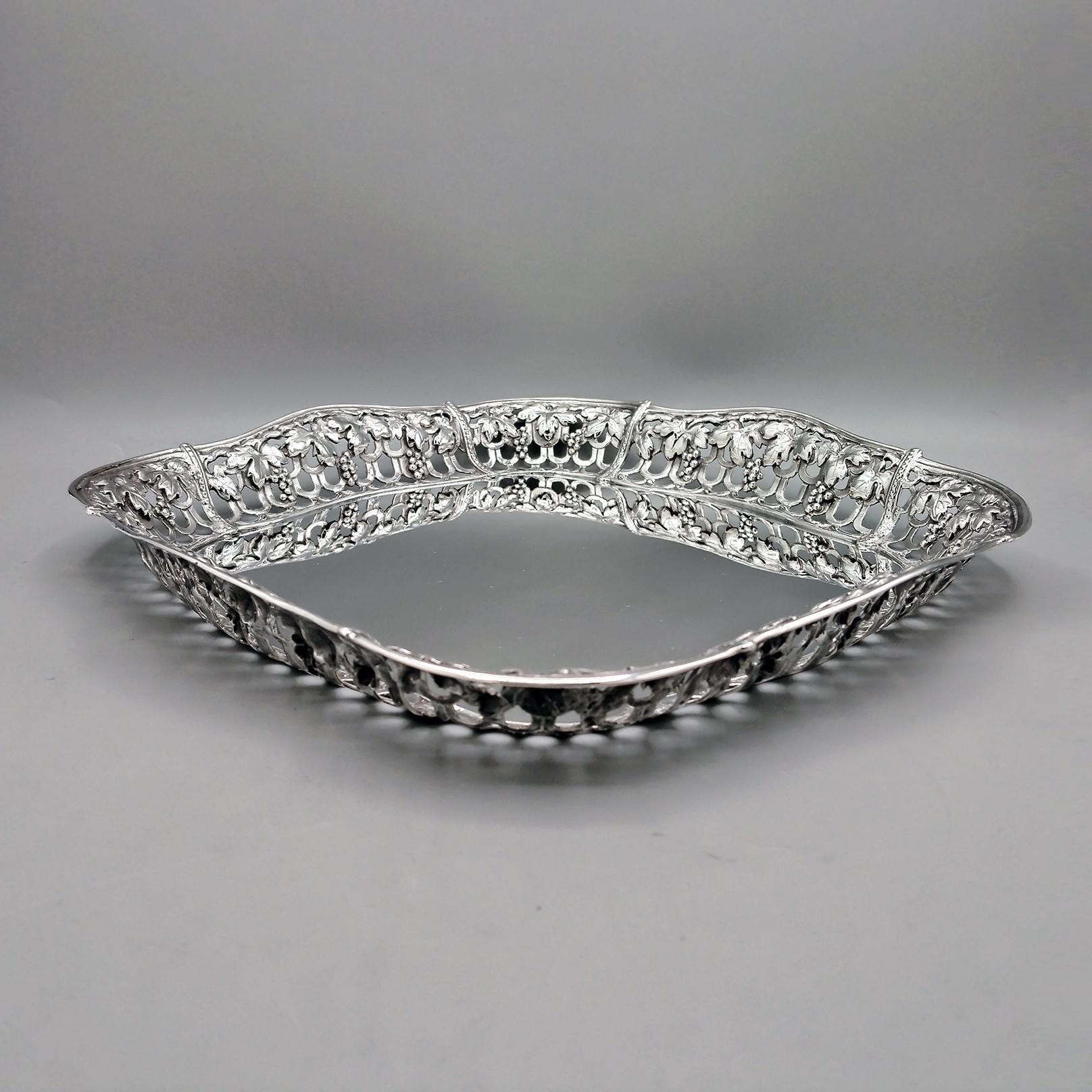 Cesta de plata de ley italiana del siglo XX Italian en venta