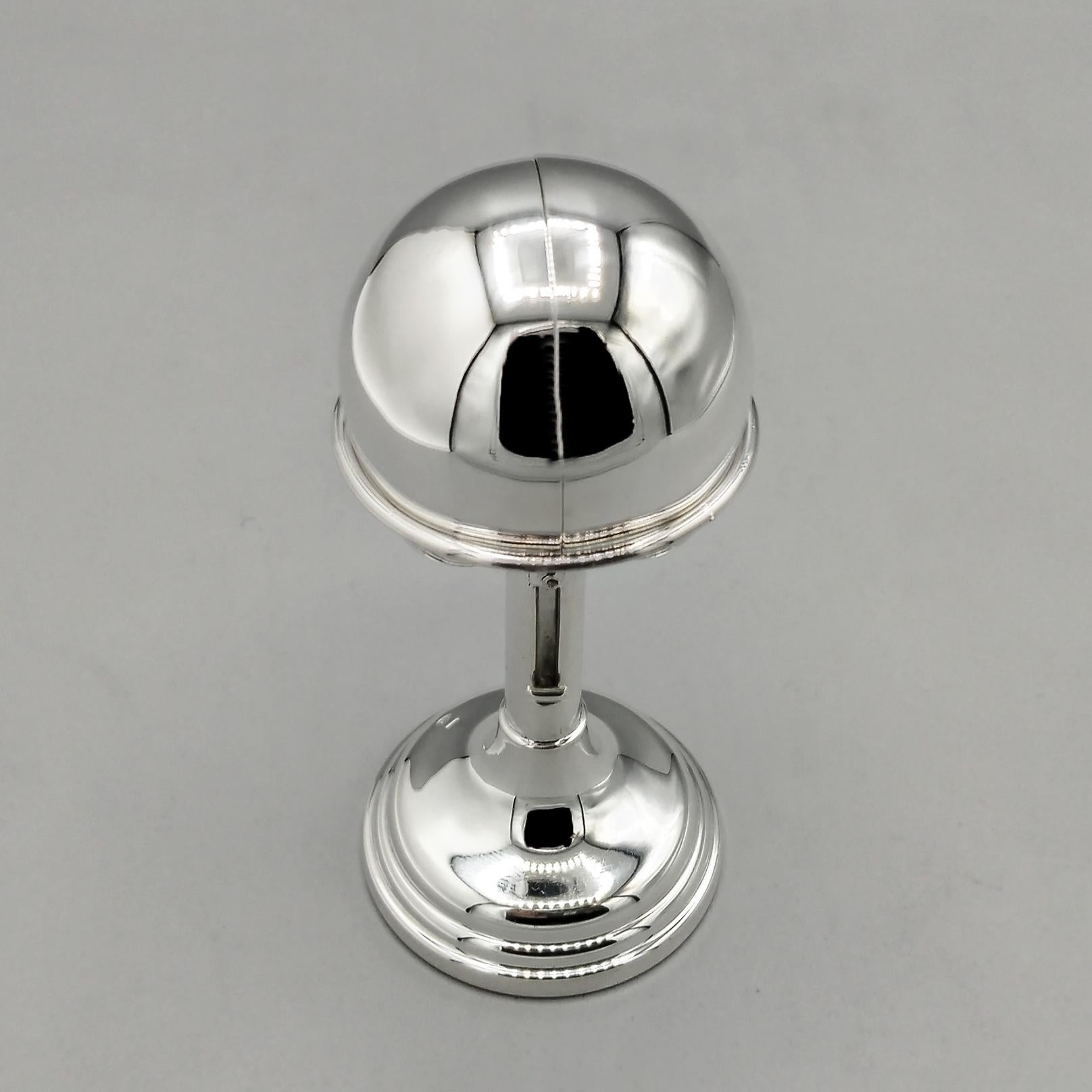 20. Jahrhundert Italienisch Sterling Silber Golfball Halter im Zustand „Hervorragend“ im Angebot in VALENZA, IT