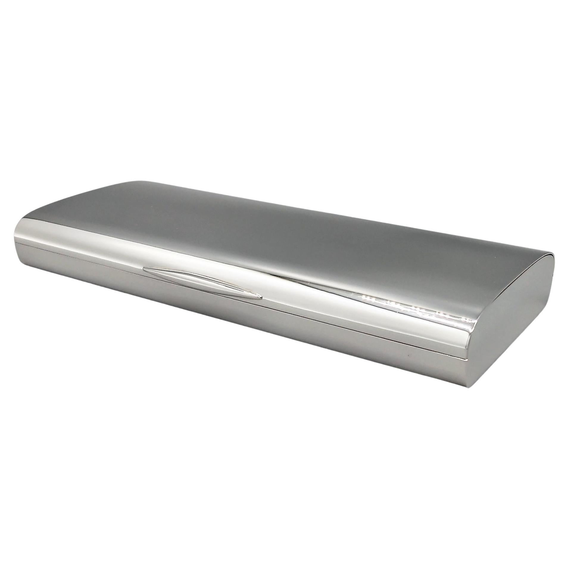 XX Handcrafted Sterling Silver Table Box by Arval Argenti, Modern Design