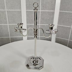 Siglo XX Italiano Plata de Ley TELESCOPICO Candelabro de 2 luces