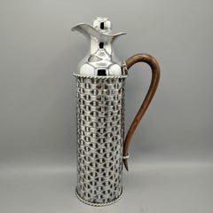 Thermos en argent sterling italien du 20e siècle