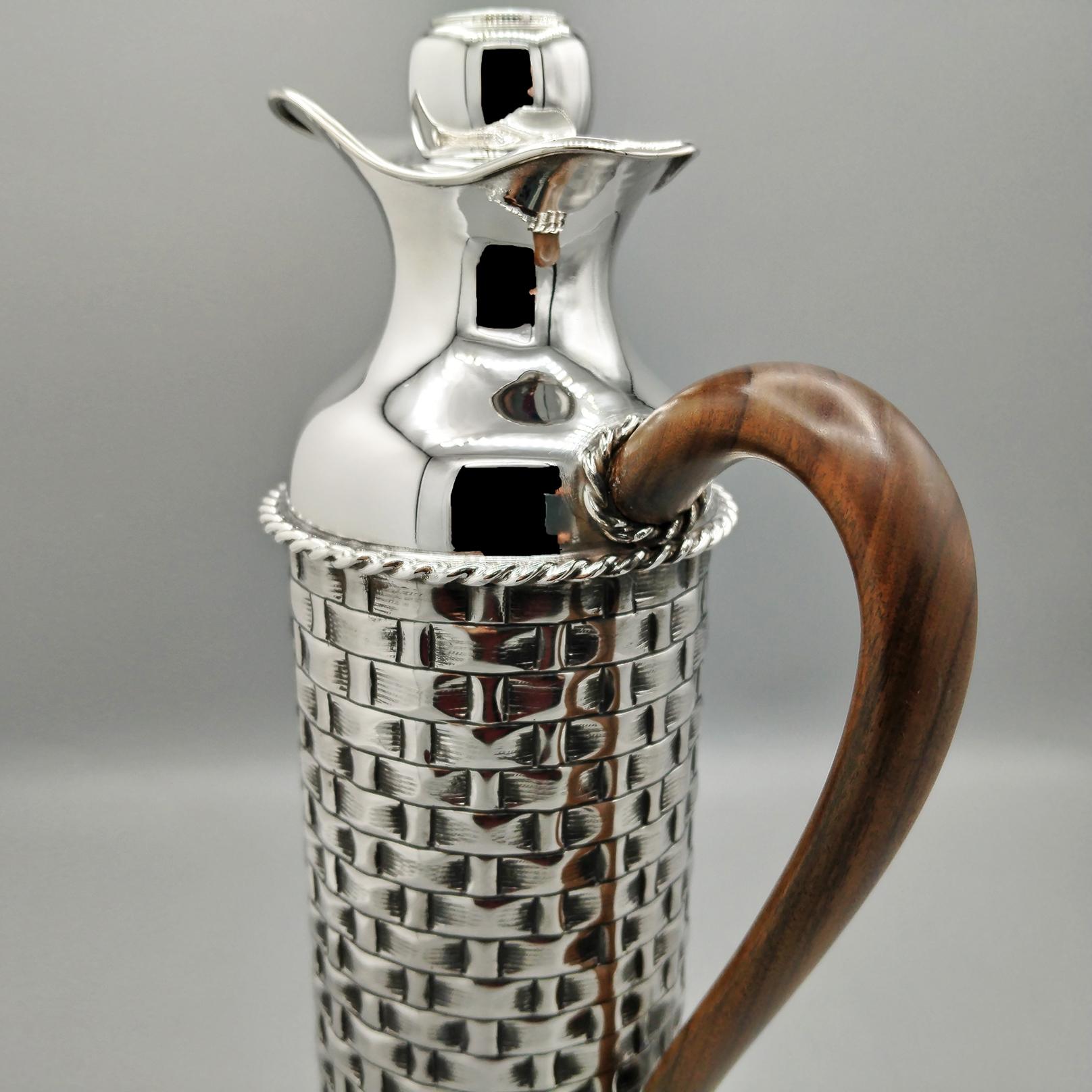 XX Century Italian Sterling Silver Thermos In Excellent Condition For Sale In VALENZA, IT