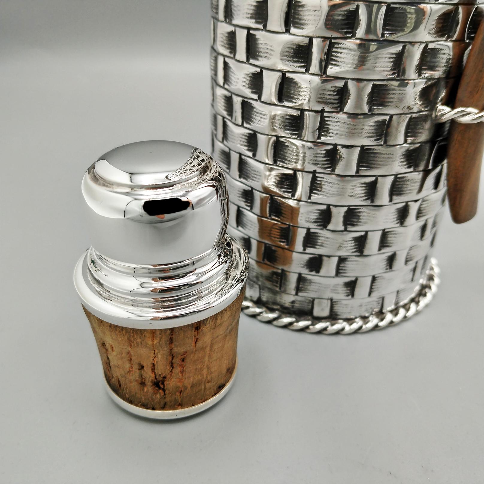 Late 20th Century XX Century Italian Sterling Silver Thermos For Sale