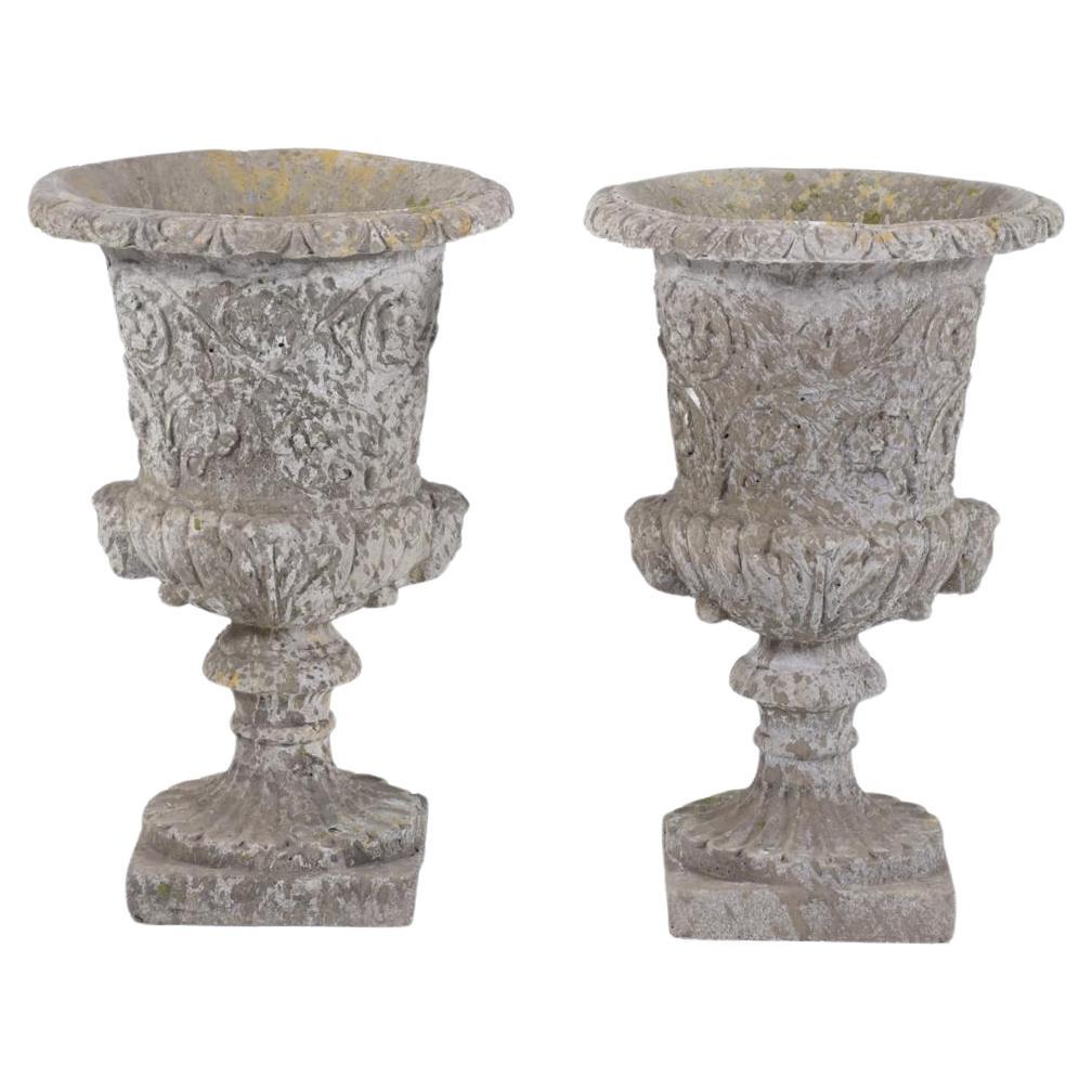 XX Century Medici Cement Vases 