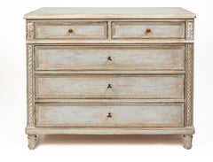 Cassapanca dipinta neoclassica francese del XX secolo