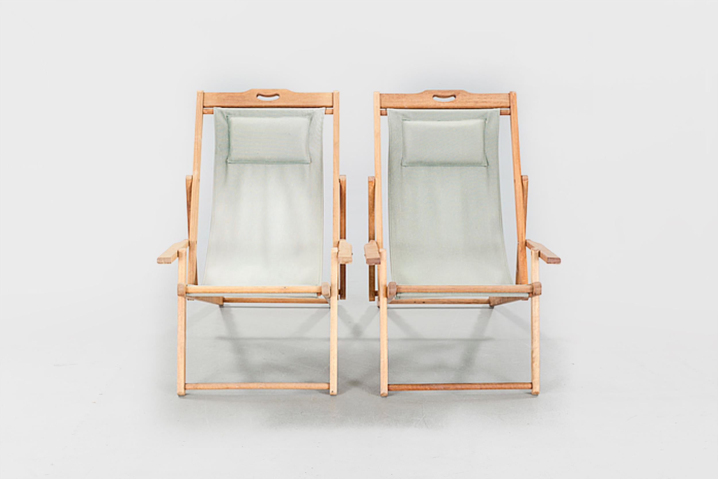 Art Deco 20th Century Swedish Deckchairs, 1940  For Sale