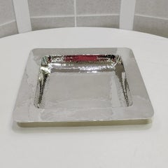 XXI Cebtury Italian Sterling Silver hammered centerpiece