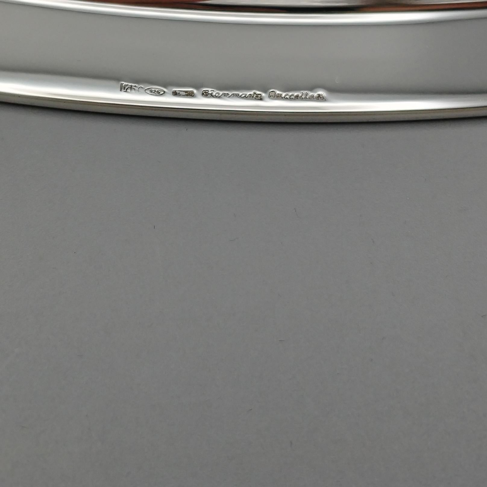 Bandeja ovalada en plata de ley Gianmaria Buccellati Siglo XXI Estilo Imperio en venta 3