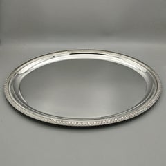 XXI Jahrhundert Gianmaria Buccellati Sterling Silber oval Tablett im Empire-Stil