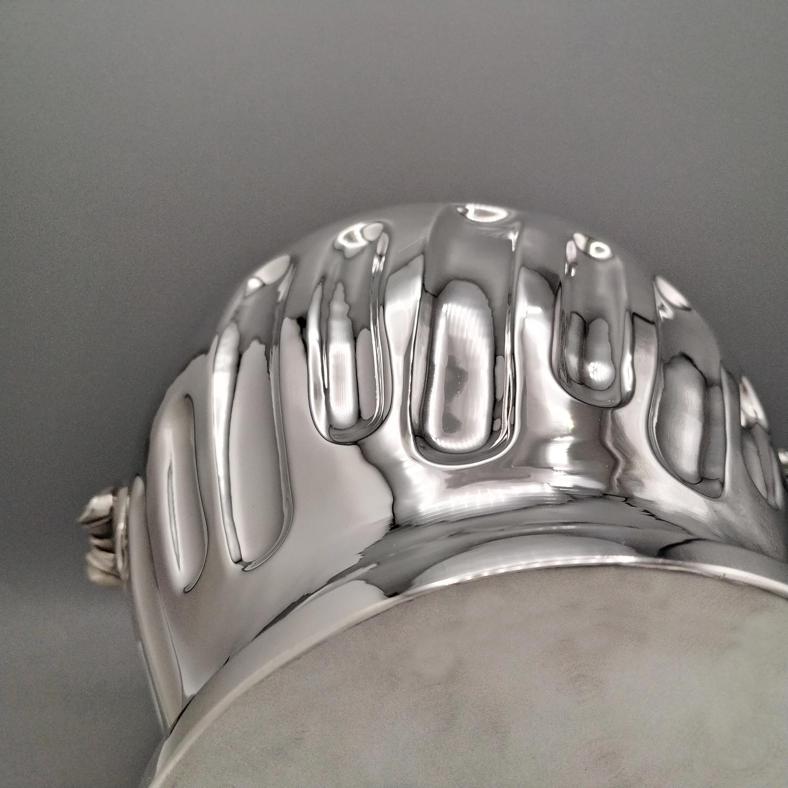 XXI Century Italian Sterling Silver Champagne Bucket in vendita 3