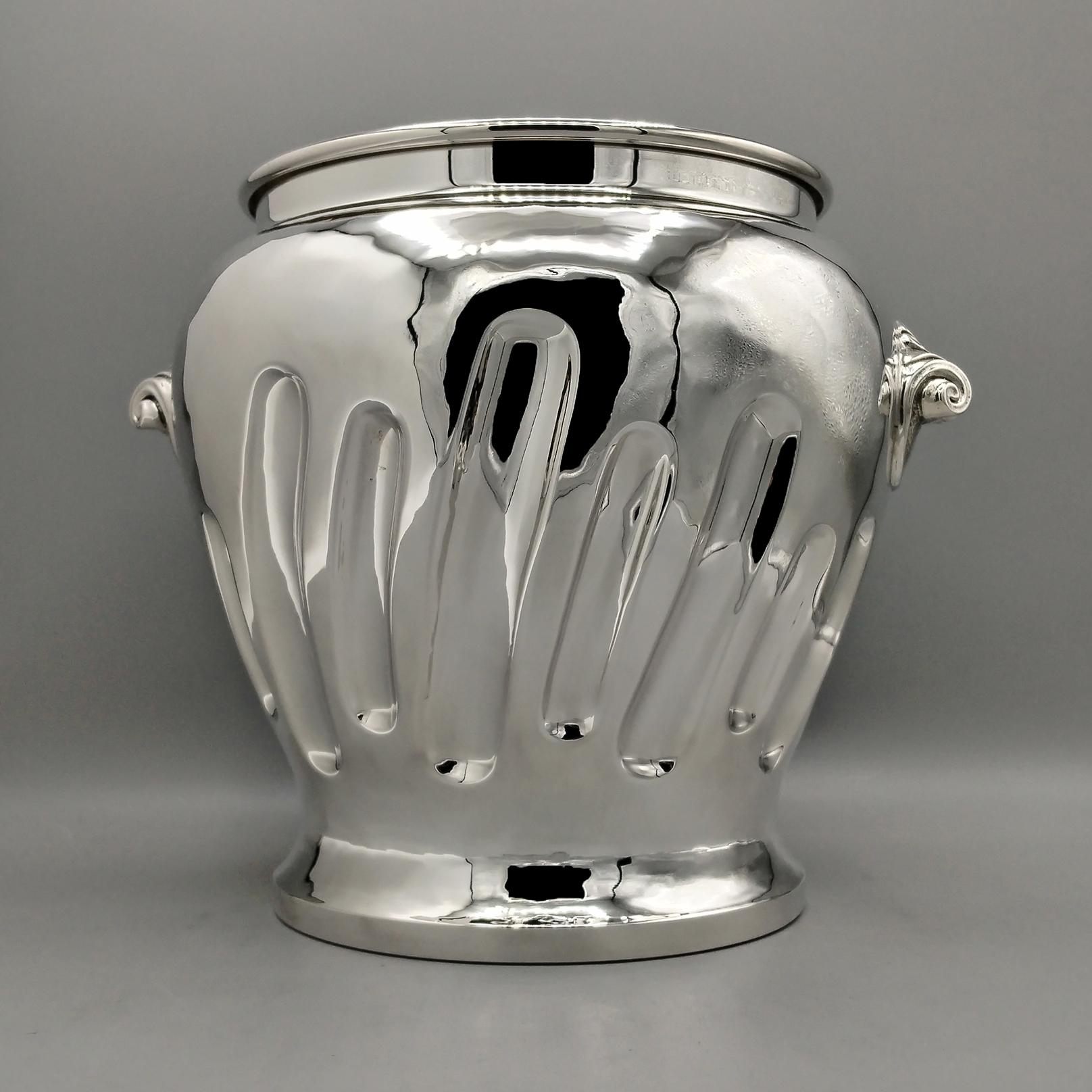 Forgiato XXI Century Italian Sterling Silver Champagne Bucket in vendita