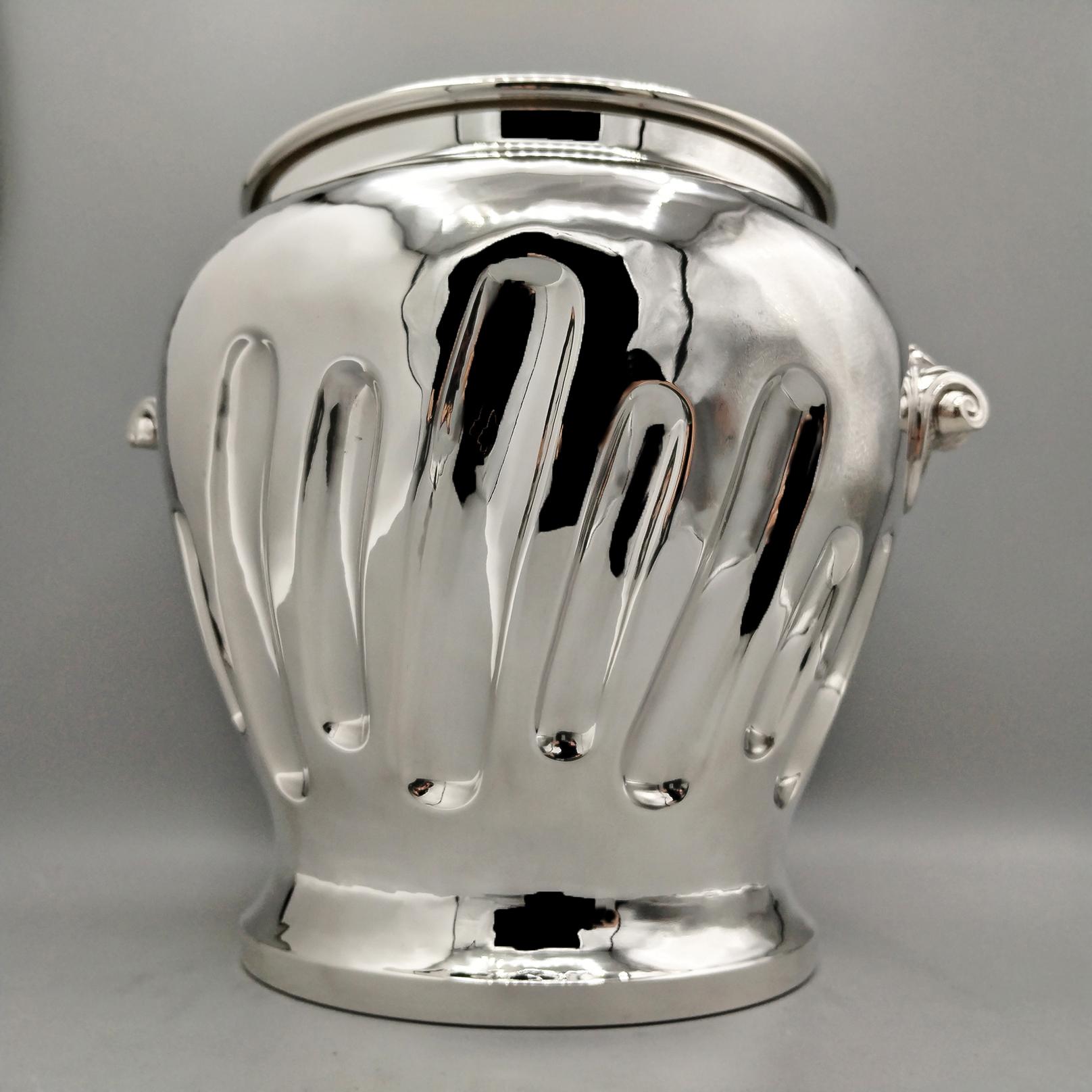 Periodo contemporaneo XXI Century Italian Sterling Silver Champagne Bucket in vendita