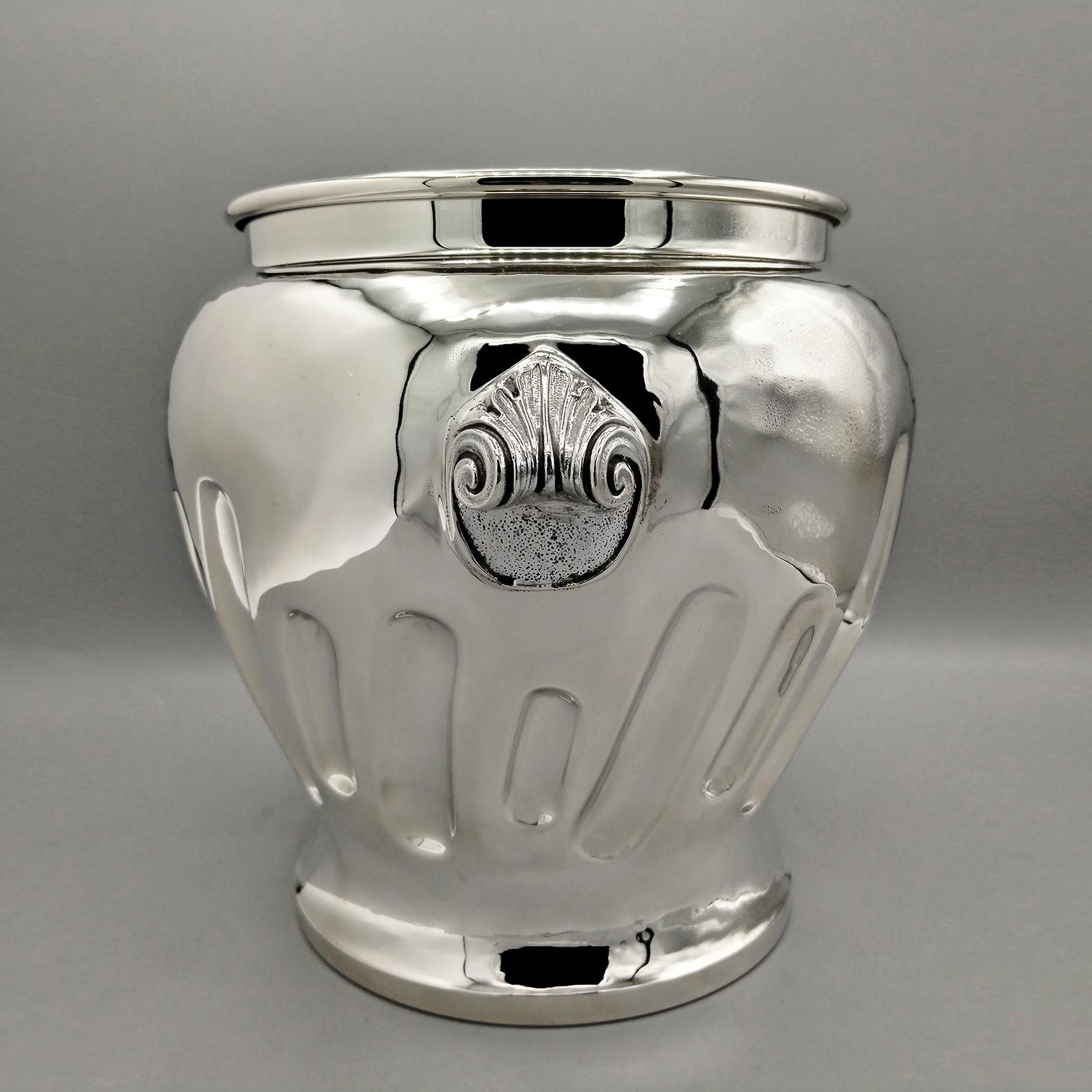 Argento 925 XXI Century Italian Sterling Silver Champagne Bucket in vendita