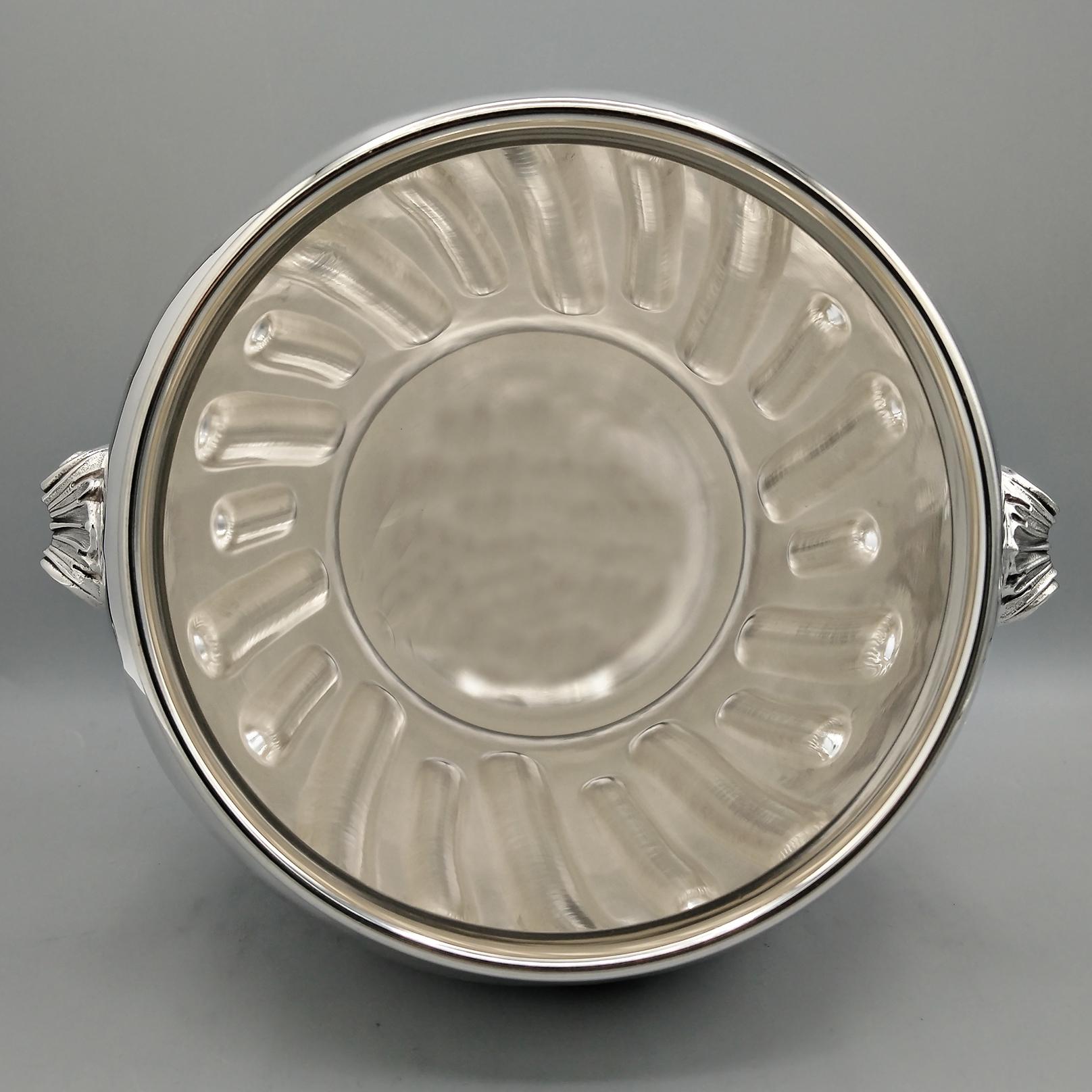 XXI Century Italian Sterling Silver Champagne Bucket in vendita 1