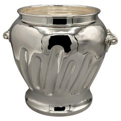 Seau à champagne en argent sterling italien du XXIe siècle